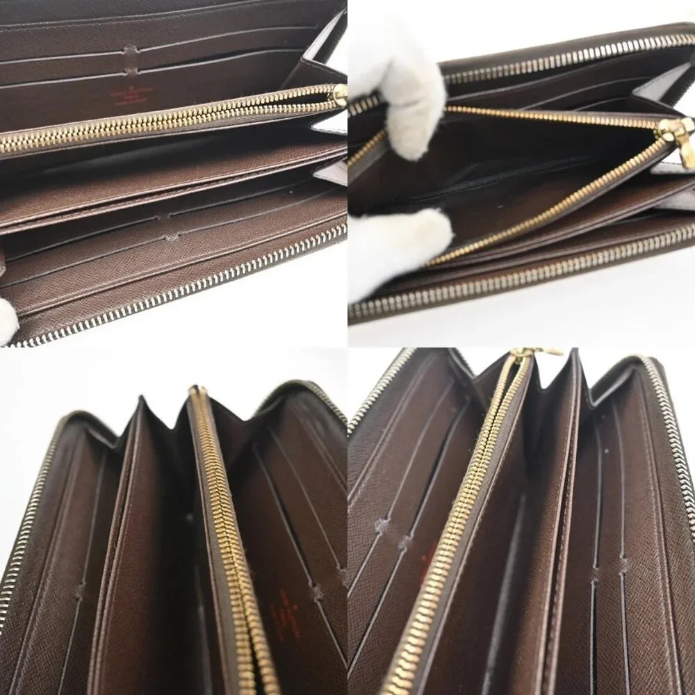 LOUIS VUITTON LV Logo 2 Set Zipper Wallet Monogram Damier Leather Brown 64KC511 - Picture 11 of 13